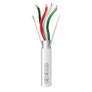 Genesis 32221012 16/4 Stranded Shielded Plenum Cable, CL3P, FPLP, CMP, FT6, 1000' (304.8m), Reel, Natural White