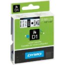 DYMO 45013 D1 Electronic Tape Cartridge, White Text on Black Label, 23' 1/2", Count of 7m Roll