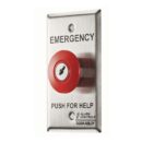 Alarm Controls KR-1 KR Series Latching Panic Station with Key Reset, N/O Pair and N/C Pair, Stainless Steel