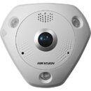 Hikvision DS-2CD63C5G0-IVS Smart Series 12MP Outdoor Fisheye IP Camera, 1.29mm Lens, White