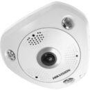 Hikvision DS-2CD63C5G0-IVS Smart Series 12MP Outdoor Fisheye IP Camera, 1.29mm Lens, White