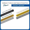 Brother TZEPR254 0.94" Gold/White Label Tape, 26.2'